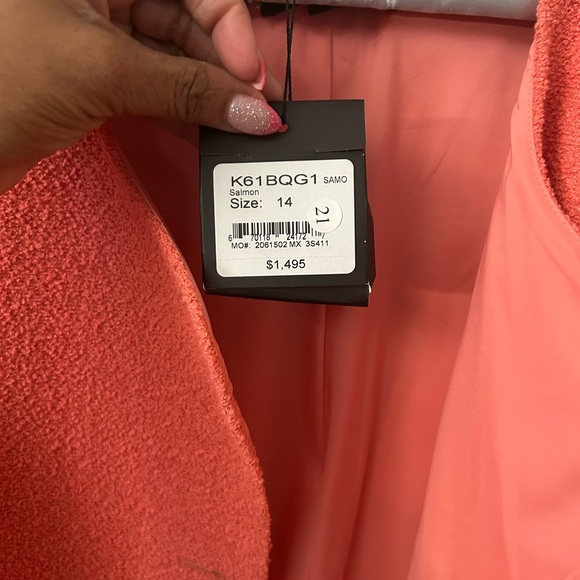 NWT St John’s Suit Jacket. Beautiful coral color with gold buttons - Picture 3 of 3
